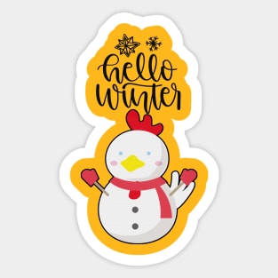 hello winter, hello christmas, christmas party Sticker